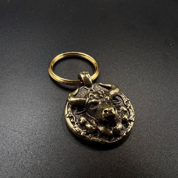 Брелок з латуні знак зодіаку "Телець" 9975933313315 фото